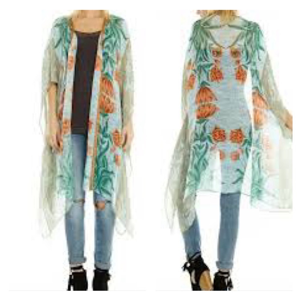 Aratta Rusted Field Kimono Floral Oversized O/S